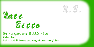 mate bitto business card